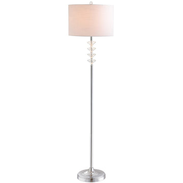 Mia 60.5" Crystal/Metal LED Floor Lamp - JONATHAN Y